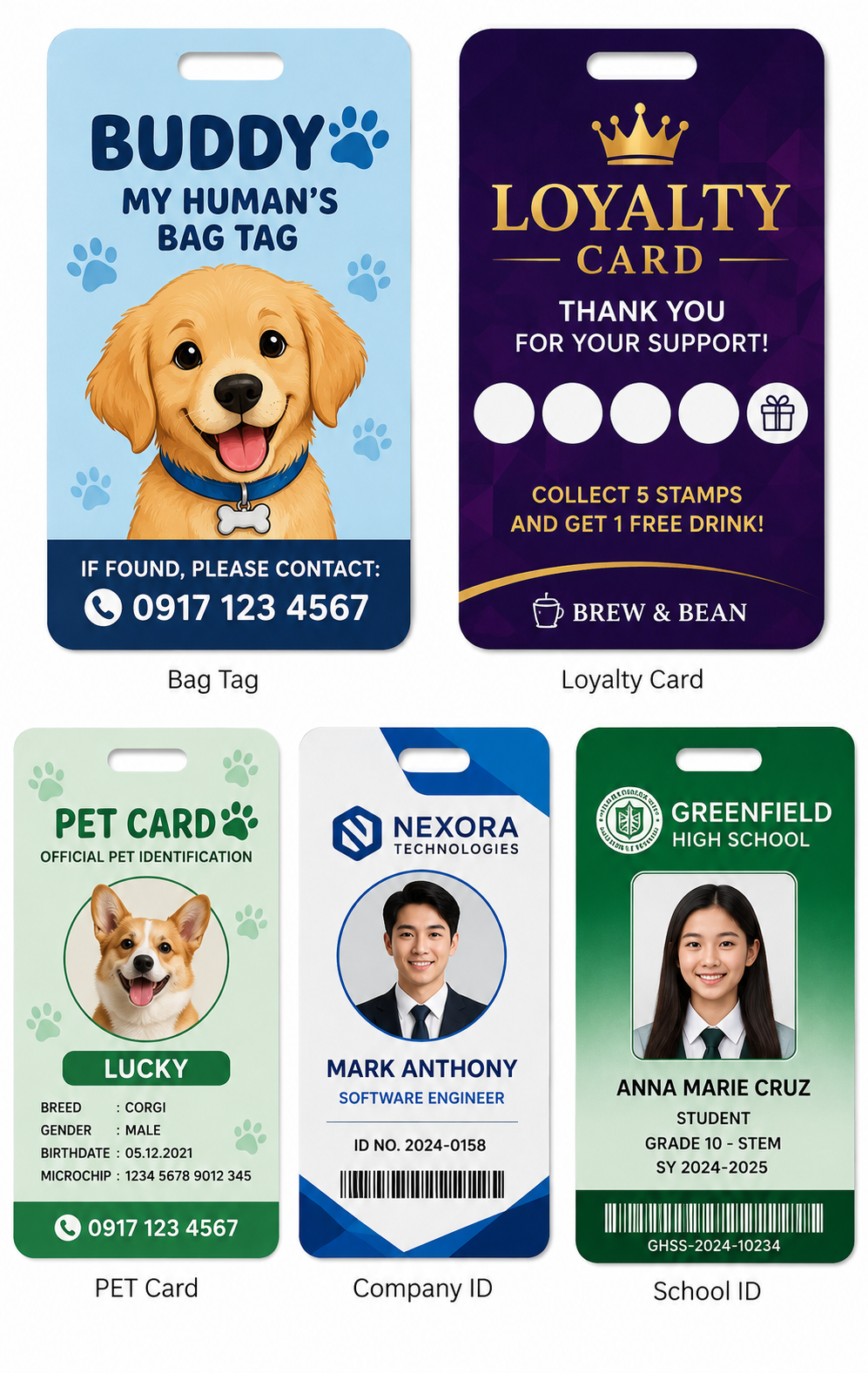 Customized PVC ID Printing