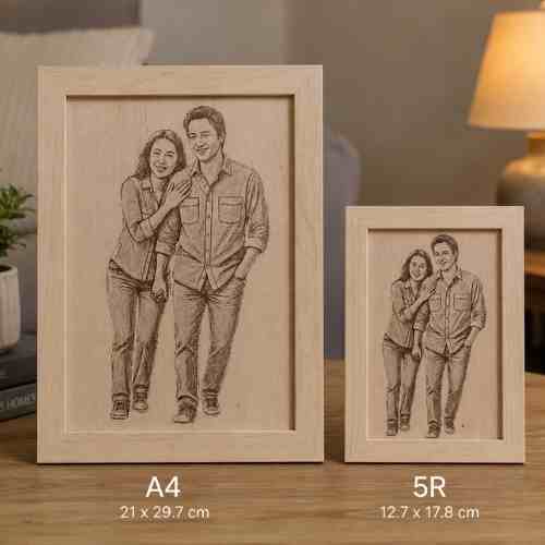 Laser Engraved Photo with Frame