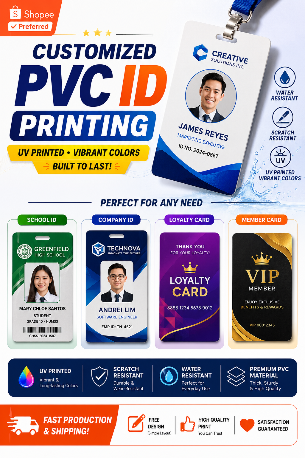Customized PVC ID Printing