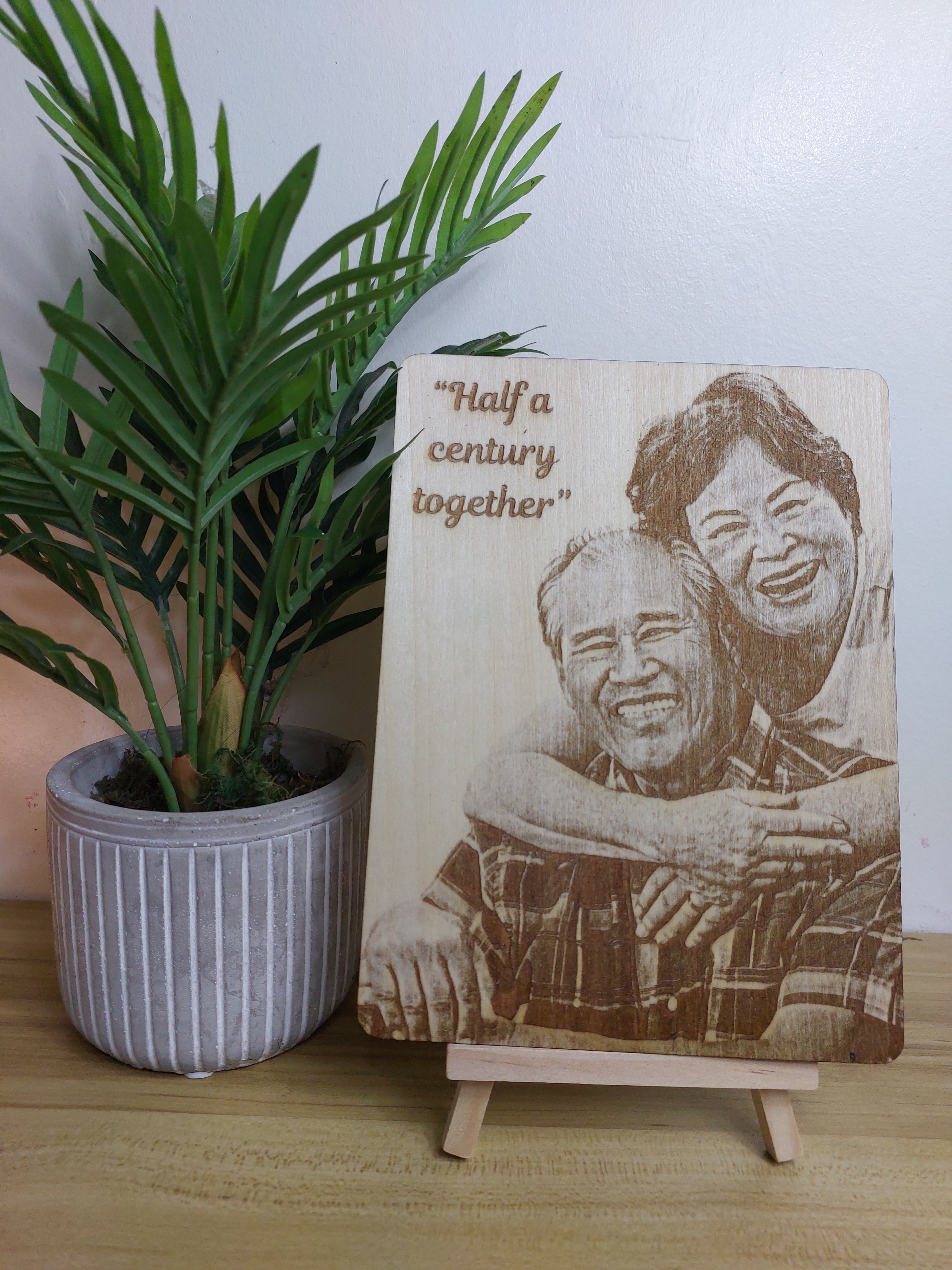 Laser Engraved Photo with Frame