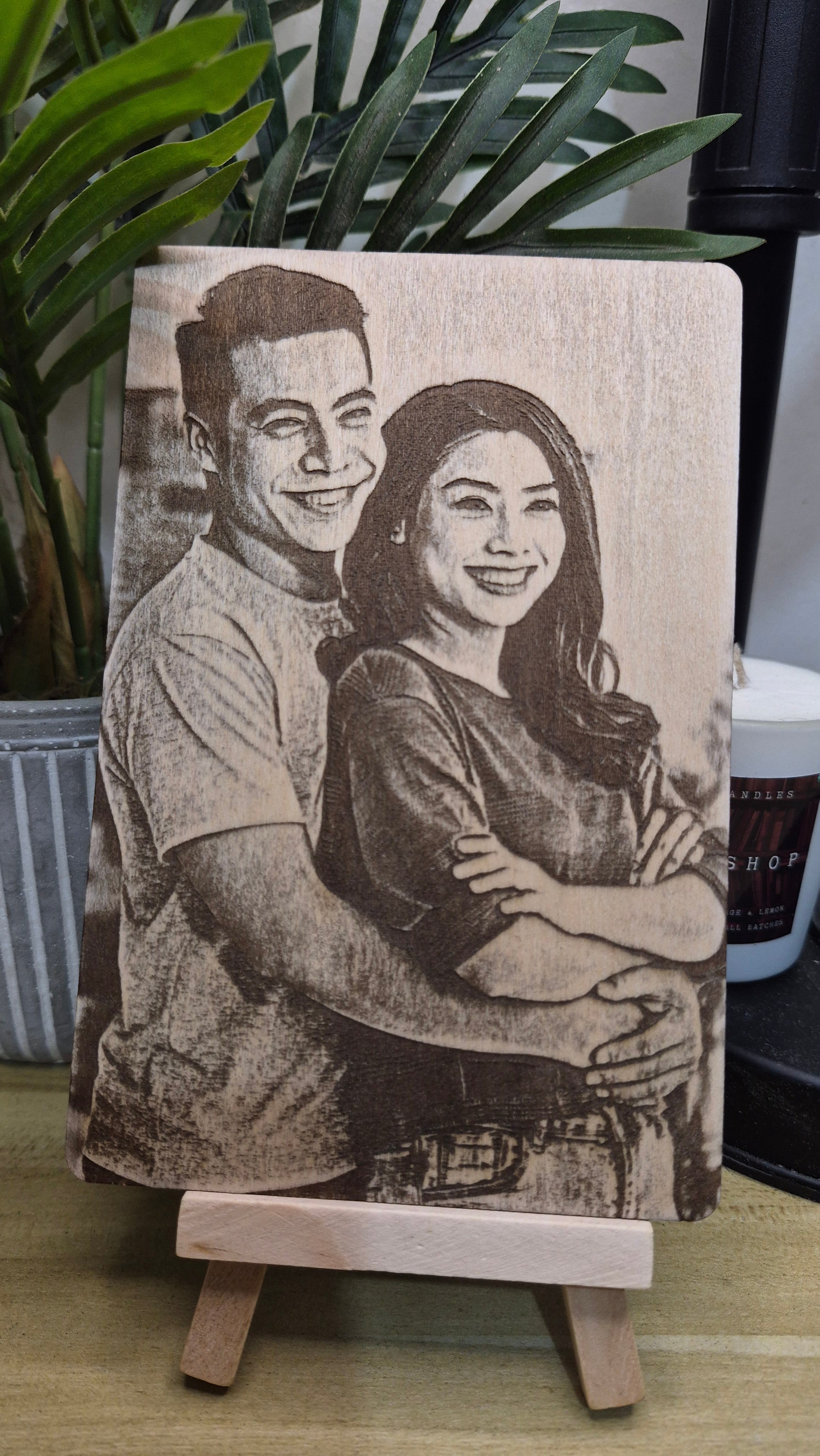 Laser Engraved Photo with Frame