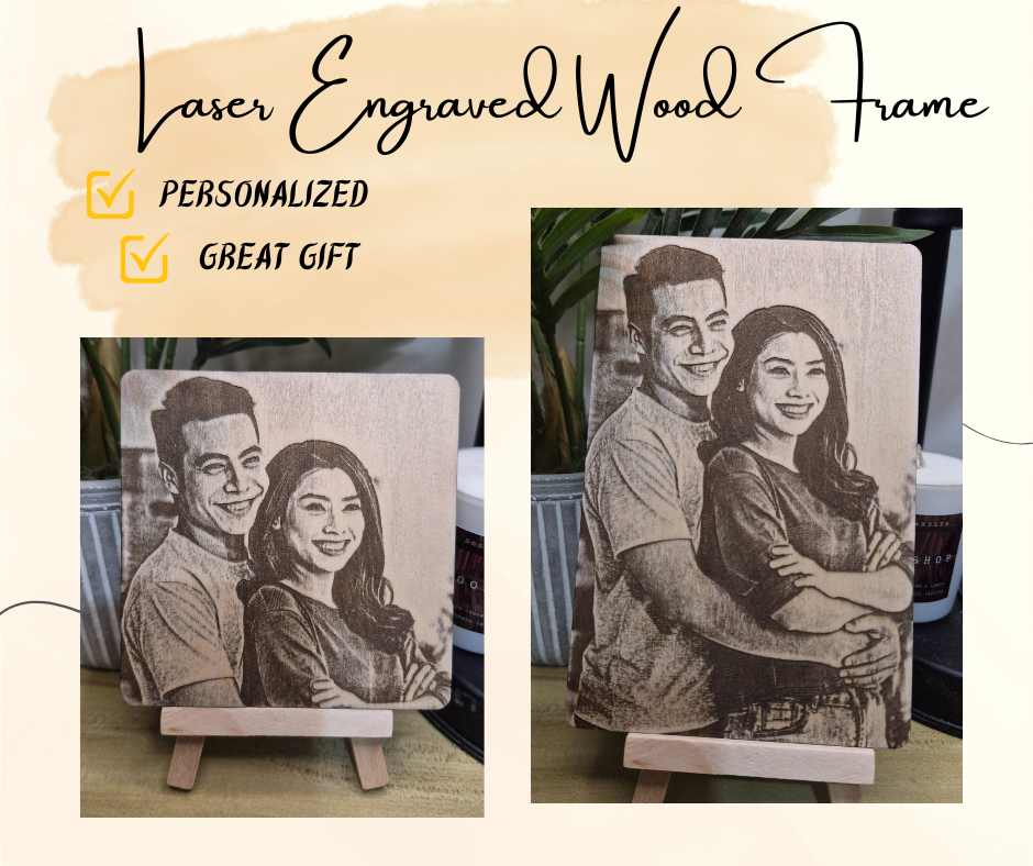 Laser Engraved Photo with Frame