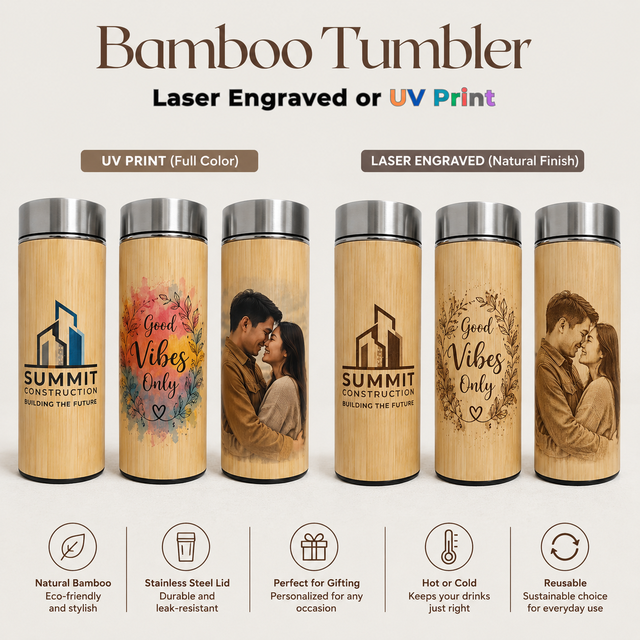Personalized Bamboo Tumblers